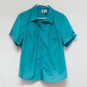St. John’s Bay Cotton blend buttoned shirt - very good condition - Size 1X